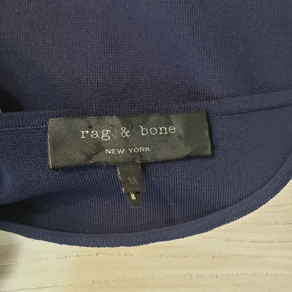 rag & bone Deep Blue Layered Mini Dress Medium - Picture 8 of 16